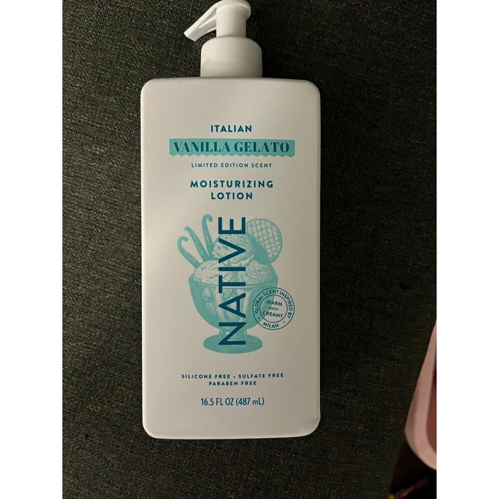 Native Italian Vanilla Gelato Body Lotion Niacinamide Paraben-Free 16.5 fl oz
